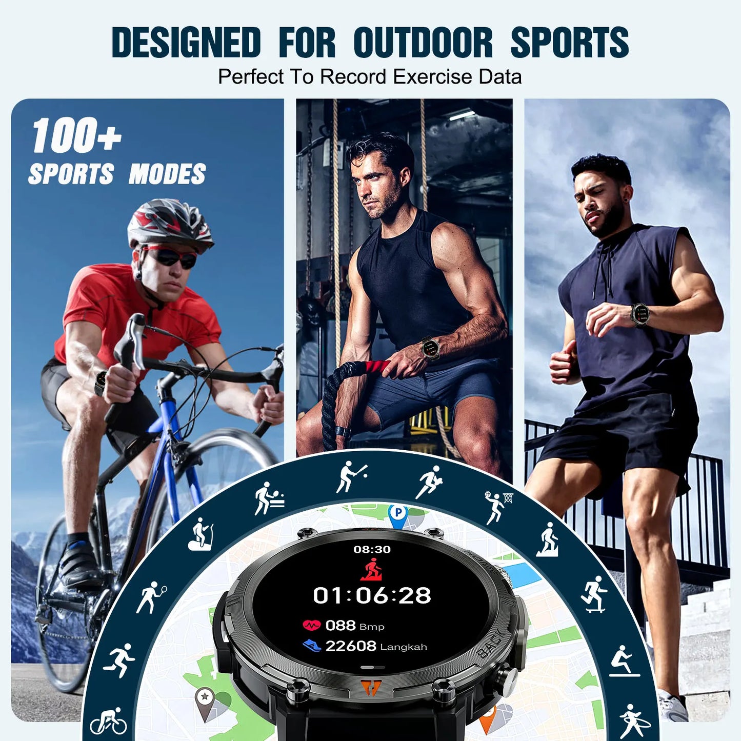 KE3 Men's Smart Watch: Full Touch Screen Benefits