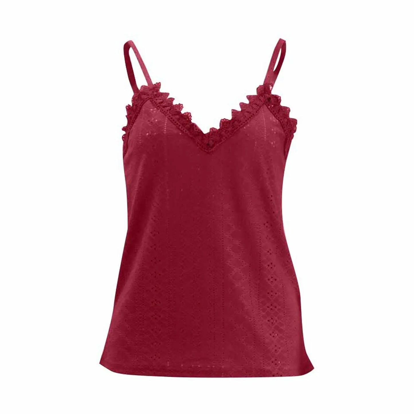Summer Camis Tank Top for Women: Stylish & Slim Fit in Red Lace