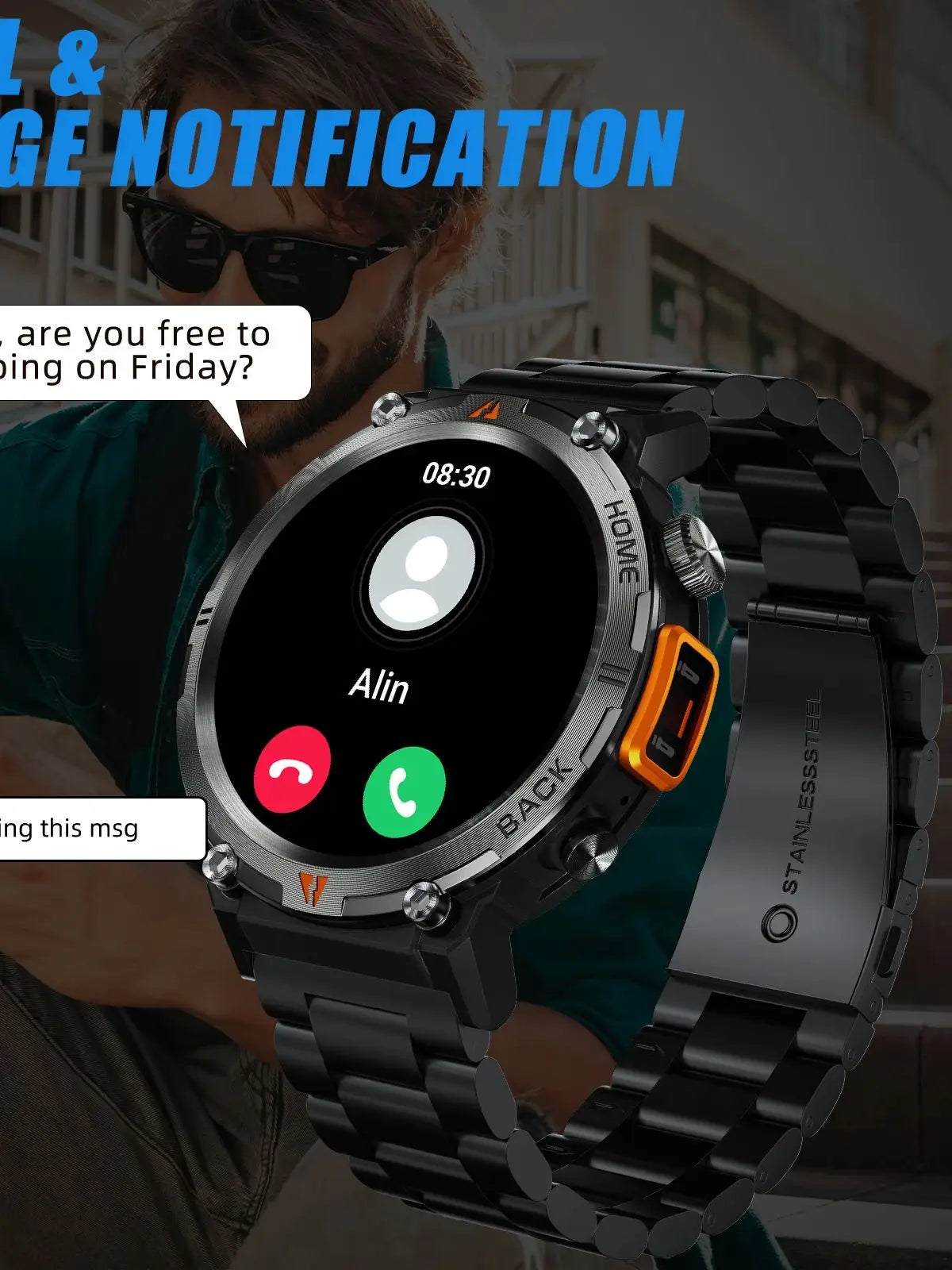 KE3 Men's Smart Watch: Full Touch Screen Benefits