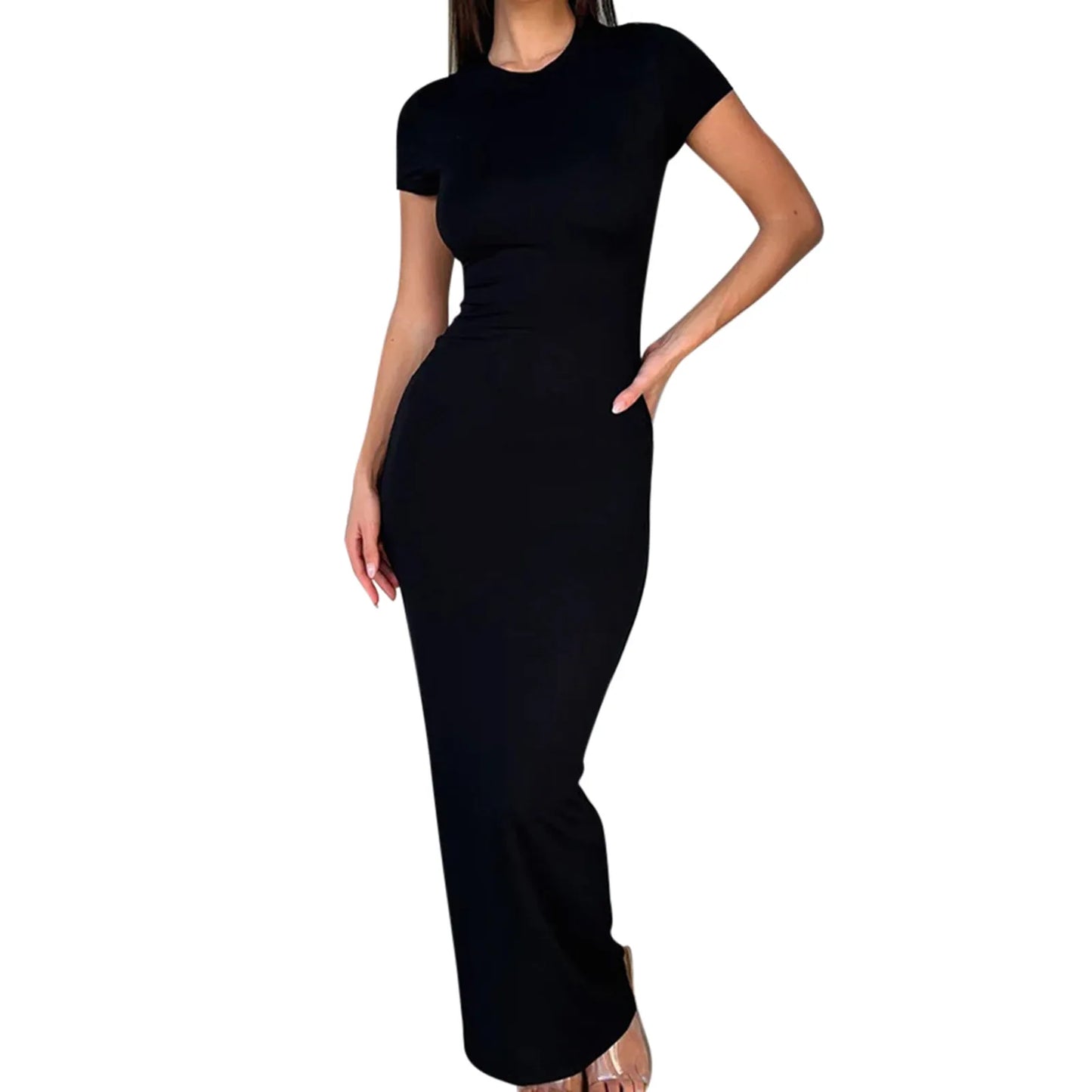 Comfortable & Chic: Black & White Maxi Dress for Everyday Wear