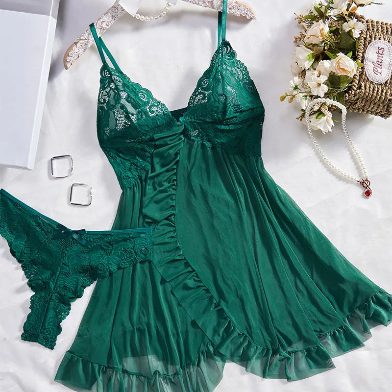 Best Tulle Suspenders Lingerie – Feminine Lace Underwear & Nightgown