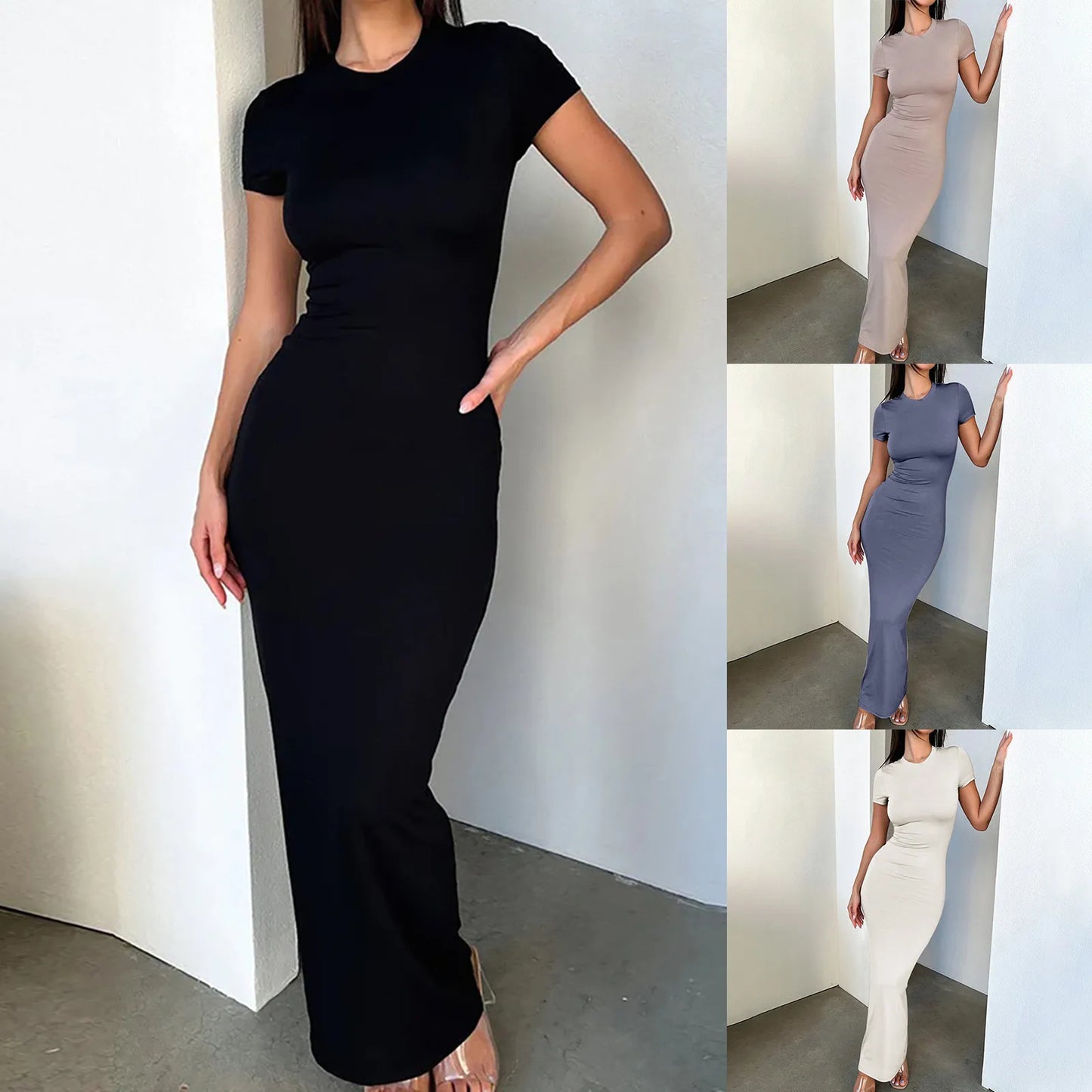 Comfortable & Chic: Black & White Maxi Dress for Everyday Wear