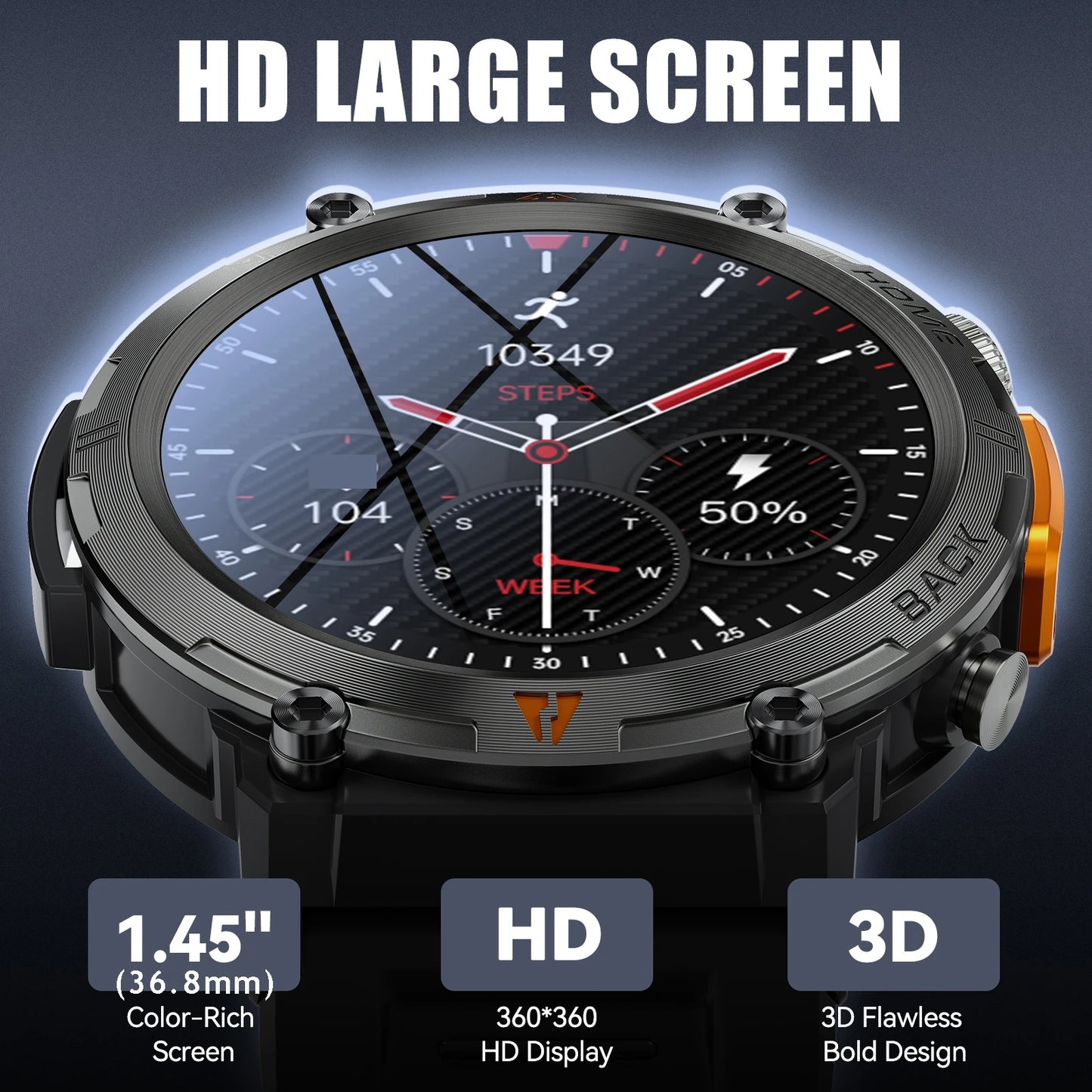 KE3 Men's Smart Watch: Full Touch Screen Benefits