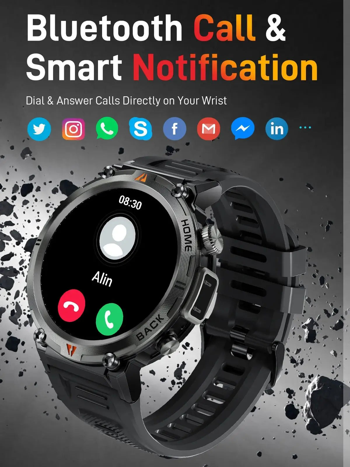 KE3 Men's Smart Watch: Full Touch Screen Benefits
