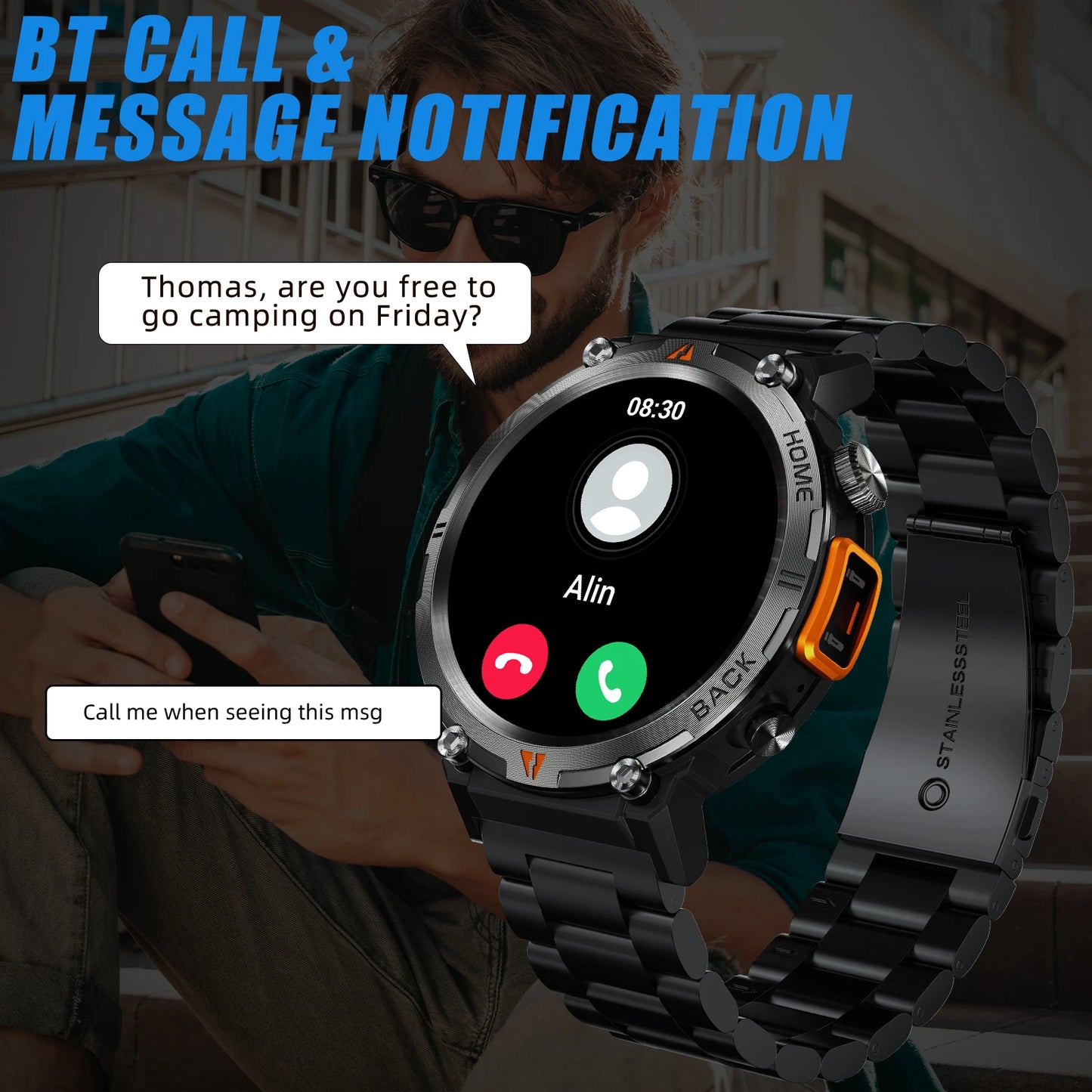 KE3 Men's Smart Watch: Full Touch Screen Benefits