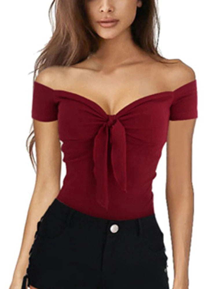 Summer V-Neck Off Shoulder Tops for Women: Stylish and Affordable Picks