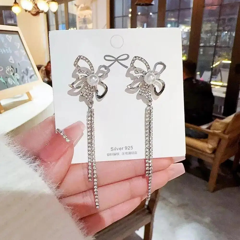 Purple Butterfly Long Tassel Earrings: Stylish Korean-Inspired Jewelry for Women