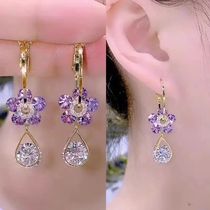 Purple Butterfly Long Tassel Earrings: Stylish Korean-Inspired Jewelry for Women