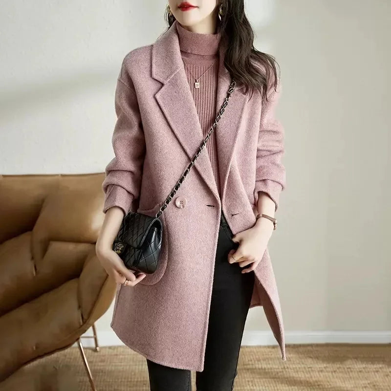 Warm & Stylish Herringbone Wool Blend Jacket – New Arrival