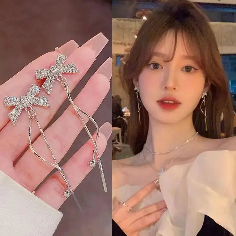 Purple Butterfly Long Tassel Earrings: Stylish Korean-Inspired Jewelry for Women