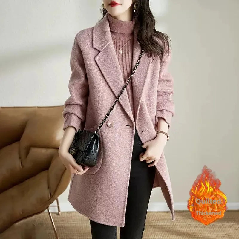 Warm & Stylish Herringbone Wool Blend Jacket – New Arrival